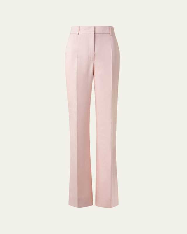 Florine Wide Leg Linen Double-Face Pants
